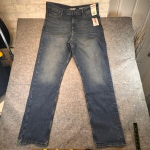 Wrangler Mens Relaxed Fit Straight Leg Jeans Medium Wash Blue 40x36 10MGW15MW